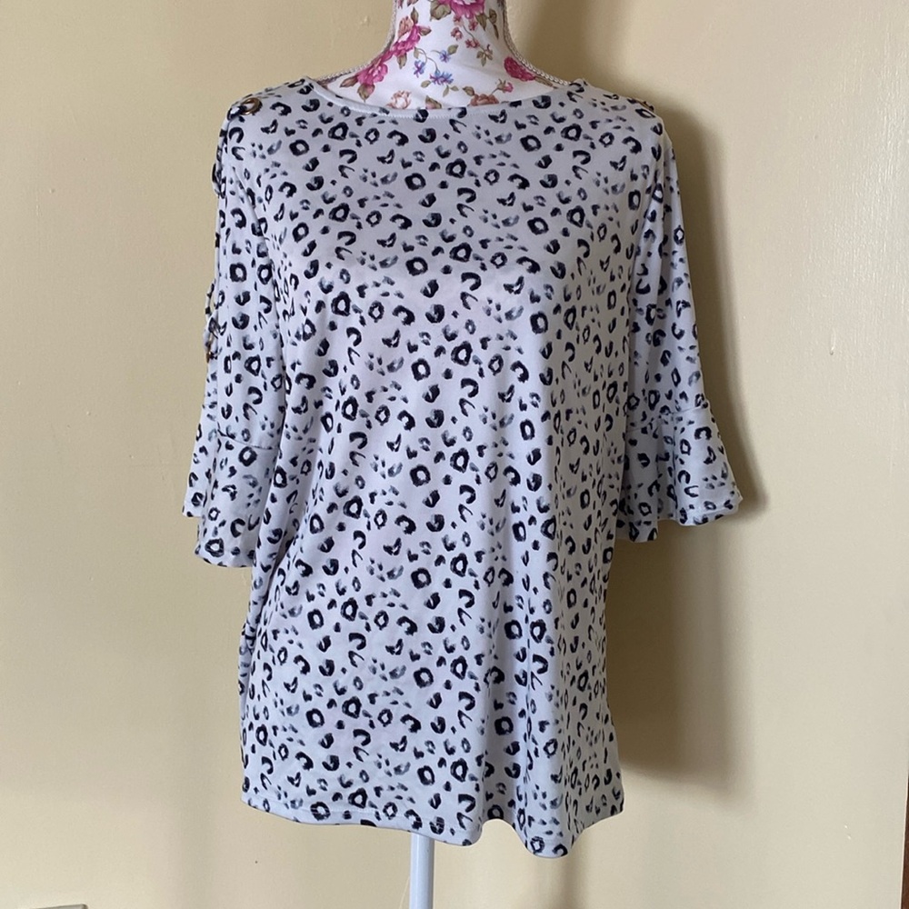 Above and Beyond Cheetah Blouse 1X